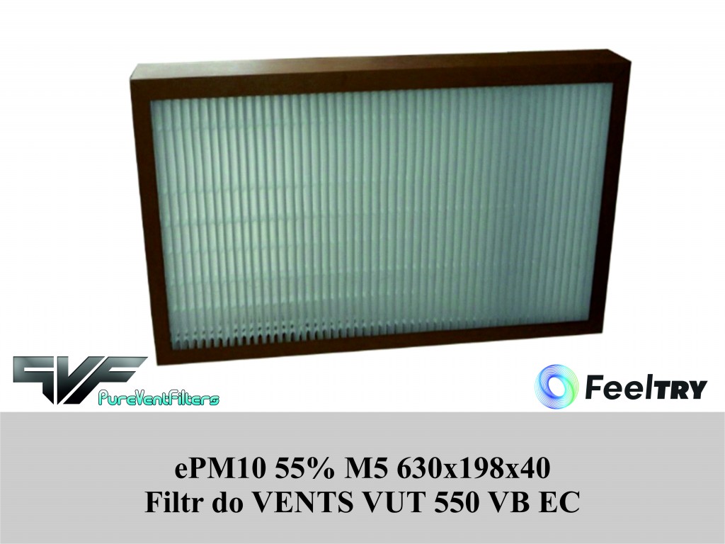 Filtr M5 antysmogowy do VENTS VUT 550 VB EC (630x198x40) ePM10 55%